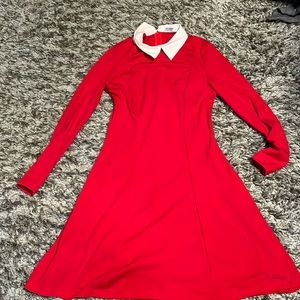 Cute red collared dress